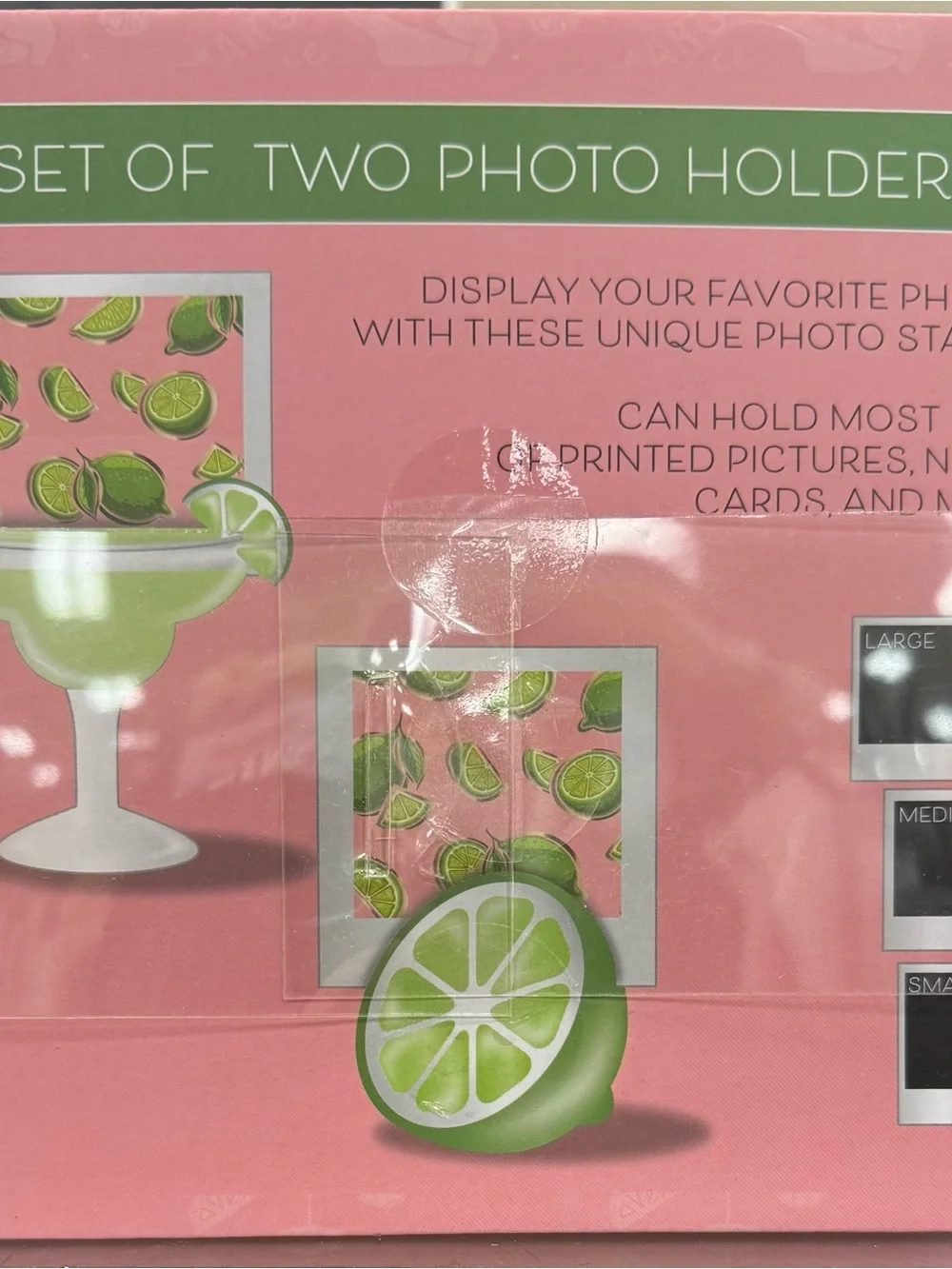 Lime Slice Ceramic Photo Frame Set - Green -
